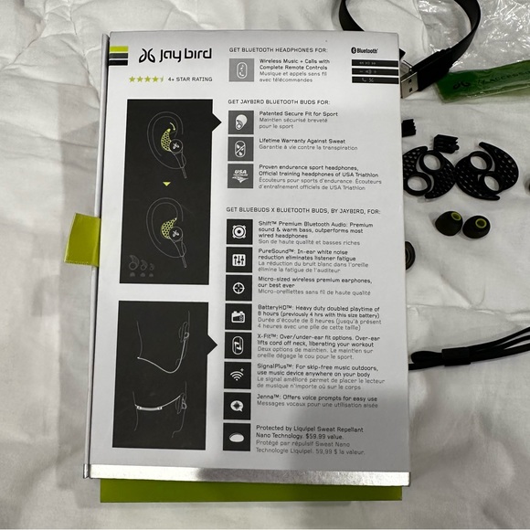 JayBird Bluebuds X Secure Fit Wireless Ear Buds - Picture 3 of 7